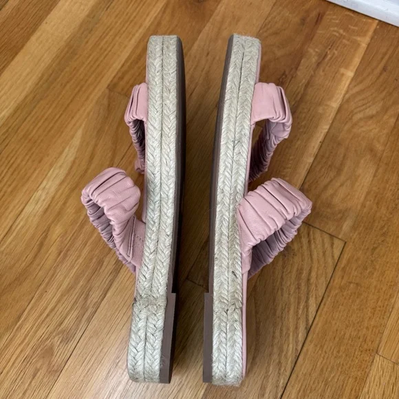 STAUD Maya Ruched Slide Espadrille Sandal in Pink Blush. EUC. 40 (9, 9.5, 10) - Picture 7 of 14